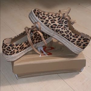 Leopard print espadrilles
